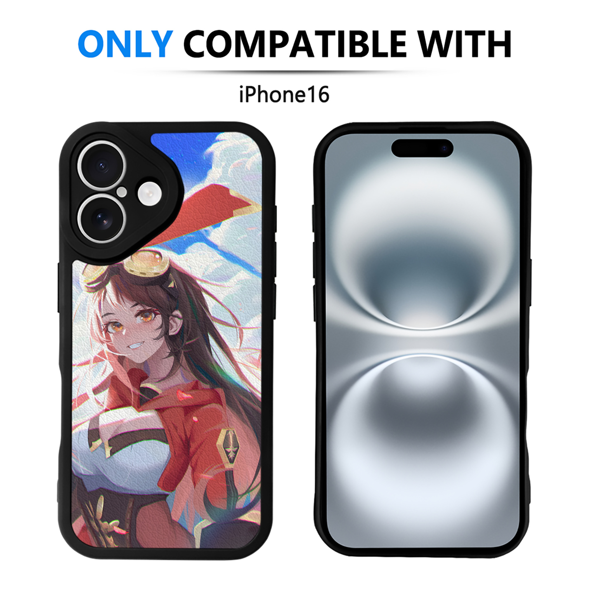 げんし神 genshin 【iPhone 16シリーズ対応】シリコンスマホケース（レザー調） 材質：シリコン